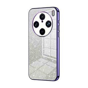 For vivo X100s Pro Gradient Glitter Powder Electroplated Phone Case(Purple)