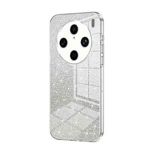 For vivo X100s Pro Gradient Glitter Powder Electroplated Phone Case(Transparent)
