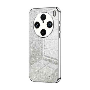 For vivo X100s Pro Gradient Glitter Powder Electroplated Phone Case(Silver)
