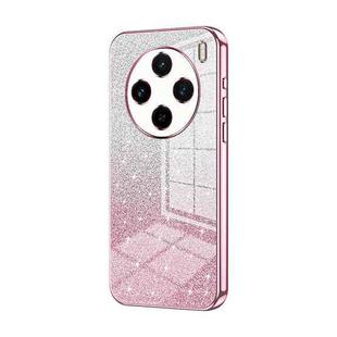 For vivo X100s Gradient Glitter Powder Electroplated Phone Case(Pink)