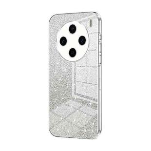 For vivo X100s Gradient Glitter Powder Electroplated Phone Case(Transparent)