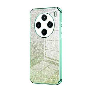 For vivo X100s Gradient Glitter Powder Electroplated Phone Case(Green)