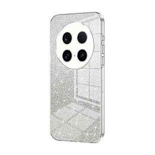 For vivo X100 Ultra Gradient Glitter Powder Electroplated Phone Case(Transparent)