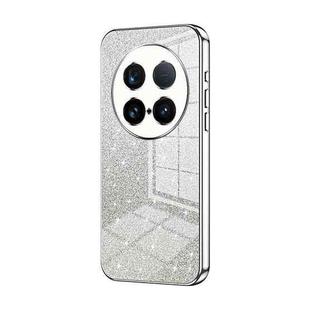 For vivo X100 Ultra Gradient Glitter Powder Electroplated Phone Case(Silver)