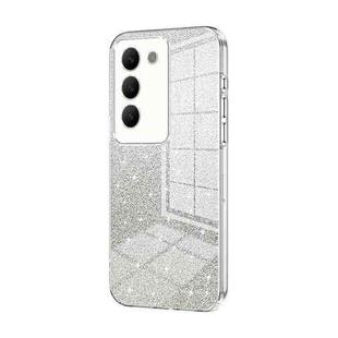 For vivo V30 SE Gradient Glitter Powder Electroplated Phone Case(Transparent)