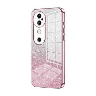 For vivo S19 Gradient Glitter Powder Electroplated Phone Case(Pink)