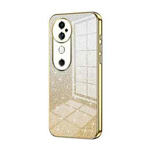 For vivo S19 Gradient Glitter Powder Electroplated Phone Case(Gold)