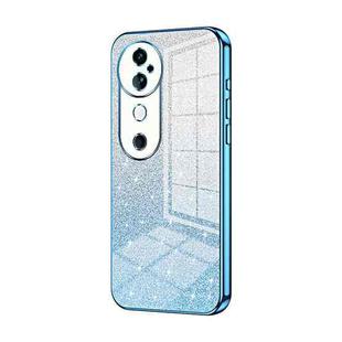 For vivo S19 Gradient Glitter Powder Electroplated Phone Case(Blue)