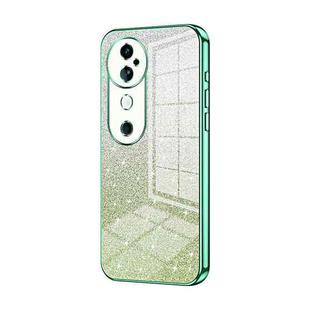 For vivo S19 Gradient Glitter Powder Electroplated Phone Case(Green)