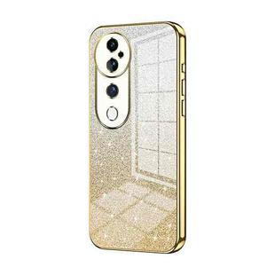 For vivo S19 Pro Gradient Glitter Powder Electroplated Phone Case(Gold)