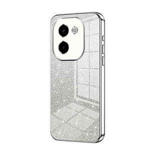 For vivo Y200 Gradient Glitter Powder Electroplated Phone Case(Silver)