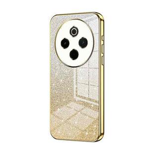 For vivo Y300 Pro Gradient Glitter Powder Electroplated Phone Case(Gold)