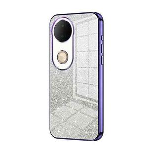 For vivo S20 Gradient Glitter Powder Electroplated Phone Case(Purple)