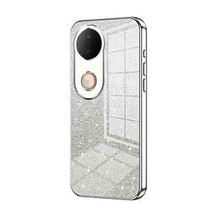 For vivo S20 Gradient Glitter Powder Electroplated Phone Case(Silver)