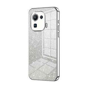 For Xiaomi Mi 11 Pro Gradient Glitter Powder Electroplated Phone Case(Silver)