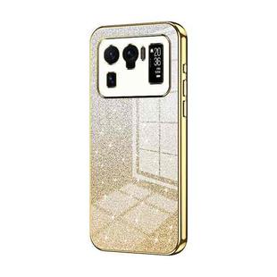 For Xiaomi Mi 11 Ultra Gradient Glitter Powder Electroplated Phone Case(Gold)