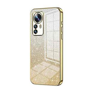 For Xiaomi 12 Pro / 12S Pro Gradient Glitter Powder Electroplated Phone Case(Gold)