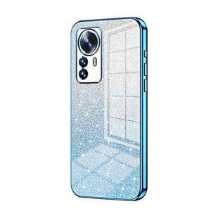 For Xiaomi 12 Pro / 12S Pro Gradient Glitter Powder Electroplated Phone Case(Blue)