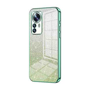 For Xiaomi 12 Pro / 12S Pro Gradient Glitter Powder Electroplated Phone Case(Green)