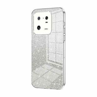 For Xiaomi 13 Pro Gradient Glitter Powder Electroplated Phone Case(Transparent)