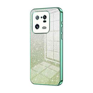For Xiaomi 13 Pro Gradient Glitter Powder Electroplated Phone Case(Green)