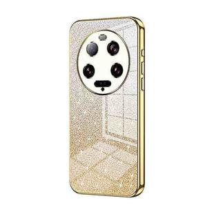 For Xiaomi 13 Ultra Gradient Glitter Powder Electroplated Phone Case(Gold)