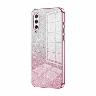 For Xiaomi Mi CC9e / Mi A3 Gradient Glitter Powder Electroplated Phone Case(Pink)