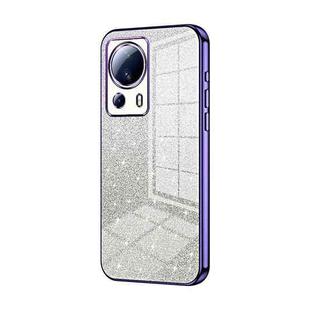 For Xiaomi Civi 2 / 13 Lite Gradient Glitter Powder Electroplated Phone Case(Purple)