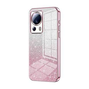 For Xiaomi Civi 2 / 13 Lite Gradient Glitter Powder Electroplated Phone Case(Pink)
