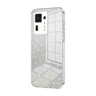 For Xiaomi Mix 4 Gradient Glitter Powder Electroplated Phone Case(Transparent)
