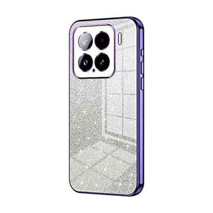 For Xiaomi 15 Gradient Glitter Powder Electroplated Phone Case(Purple)