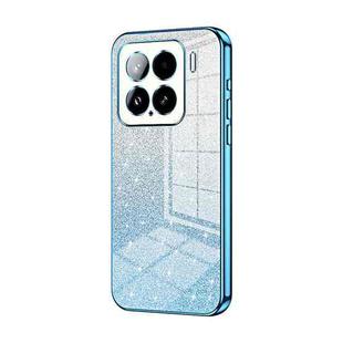 For Xiaomi 15 Gradient Glitter Powder Electroplated Phone Case(Blue)