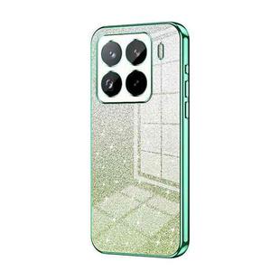 For Xiaomi 15 Pro Gradient Glitter Powder Electroplated Phone Case(Green)