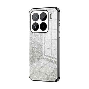 For Xiaomi 15 Pro Gradient Glitter Powder Electroplated Phone Case(Black)