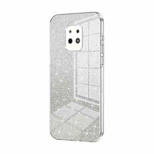 For Xiaomi Redmi 10X 5G Gradient Glitter Powder Electroplated Phone Case(Transparent)