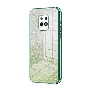 For Xiaomi Redmi 10X 5G Gradient Glitter Powder Electroplated Phone Case(Green)