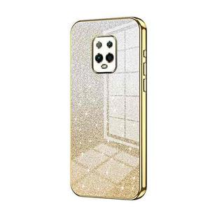 For Xiaomi Redmi 10X Pro 5G Gradient Glitter Powder Electroplated Phone Case(Gold)