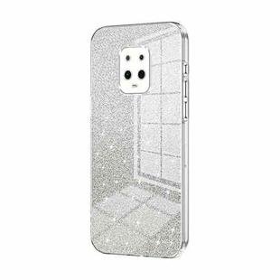 For Xiaomi Redmi 10X Pro 5G Gradient Glitter Powder Electroplated Phone Case(Transparent)