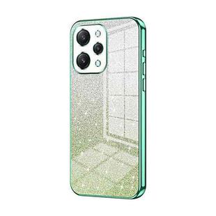 For Xiaomi Redmi 12 / Redmi Note 12R Gradient Glitter Powder Electroplated Phone Case(Green)
