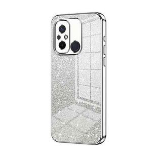 For Xiaomi Redmi 12C / 11A Gradient Glitter Powder Electroplated Phone Case(Silver)