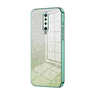 For Xiaomi Redmi K30 / K30 5G Gradient Glitter Powder Electroplated Phone Case(Green)