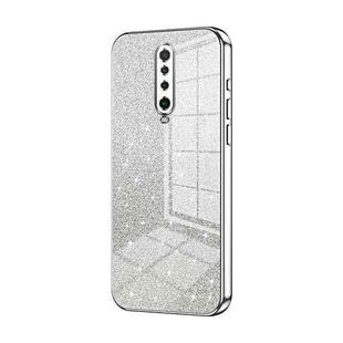 For Xiaomi Redmi K30 / K30 5G Gradient Glitter Powder Electroplated Phone Case(Silver)