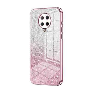 For Xiaomi Redmi K30 Pro / K30 Ultra Gradient Glitter Powder Electroplated Phone Case(Pink)