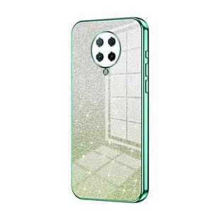 For Xiaomi Redmi K30 Pro / K30 Ultra Gradient Glitter Powder Electroplated Phone Case(Green)