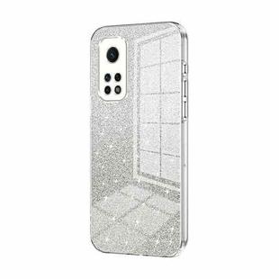 For Xiaomi Redmi K30S / Mi 10T Pro 5G Gradient Glitter Powder Electroplated Phone Case(Transparent)