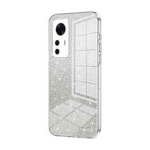 For Xiaomi Redmi K50 Ultra / Xiaomi 12T Gradient Glitter Powder Electroplated Phone Case(Transparent)