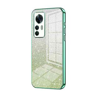 For Xiaomi Redmi K50 Ultra / Xiaomi 12T Gradient Glitter Powder Electroplated Phone Case(Green)