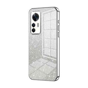 For Xiaomi Redmi K50 Ultra / Xiaomi 12T Gradient Glitter Powder Electroplated Phone Case(Silver)