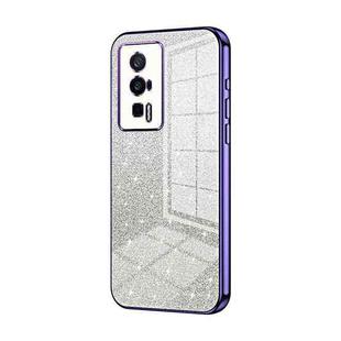 For Xiaomi Redmi K60 / K60 Pro Gradient Glitter Powder Electroplated Phone Case(Purple)