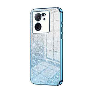 For Xiaomi Redmi K60 Ultra / Xiaomi 13T Gradient Glitter Powder Electroplated Phone Case(Blue)